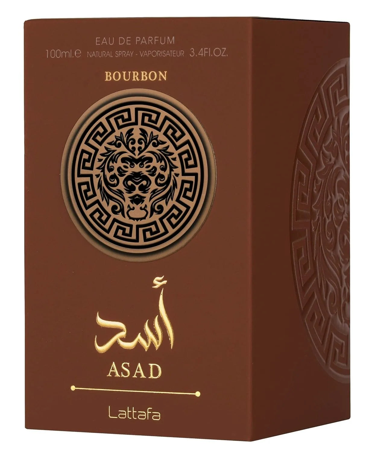Lattafa Asad Bourbon Eau De Parfum Spray 3.4 oz (100ml) Unisex New in Box Sealed Original