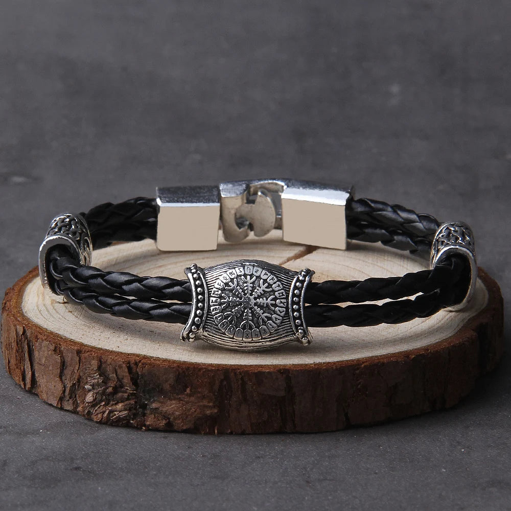 Nordic Runes Talisman Vegvisir Compass Bracelet - Madeinsea©