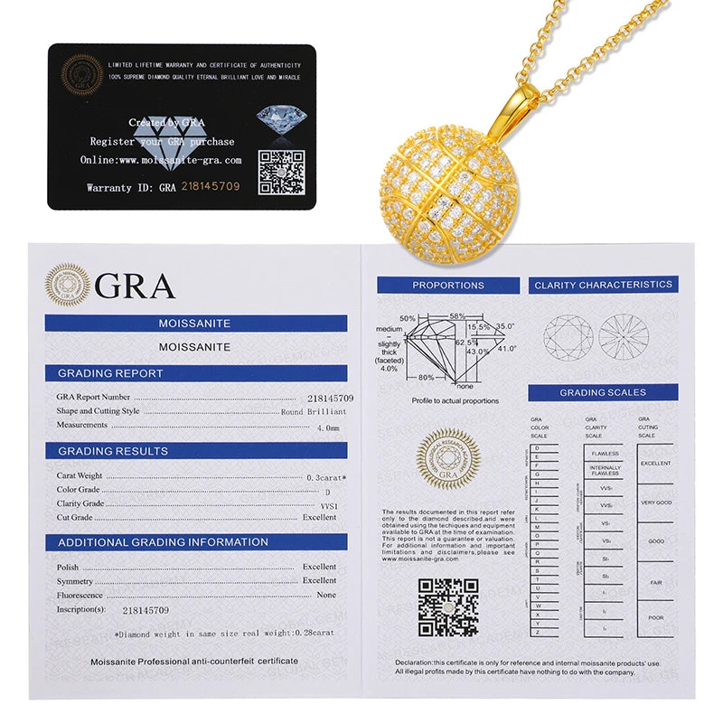 Fashion Top Quality 100% Sterling Silver 925 Earth Moissanite Pendant Necklace For Men's Hip Hop Jewelry Women 2021 Wedding