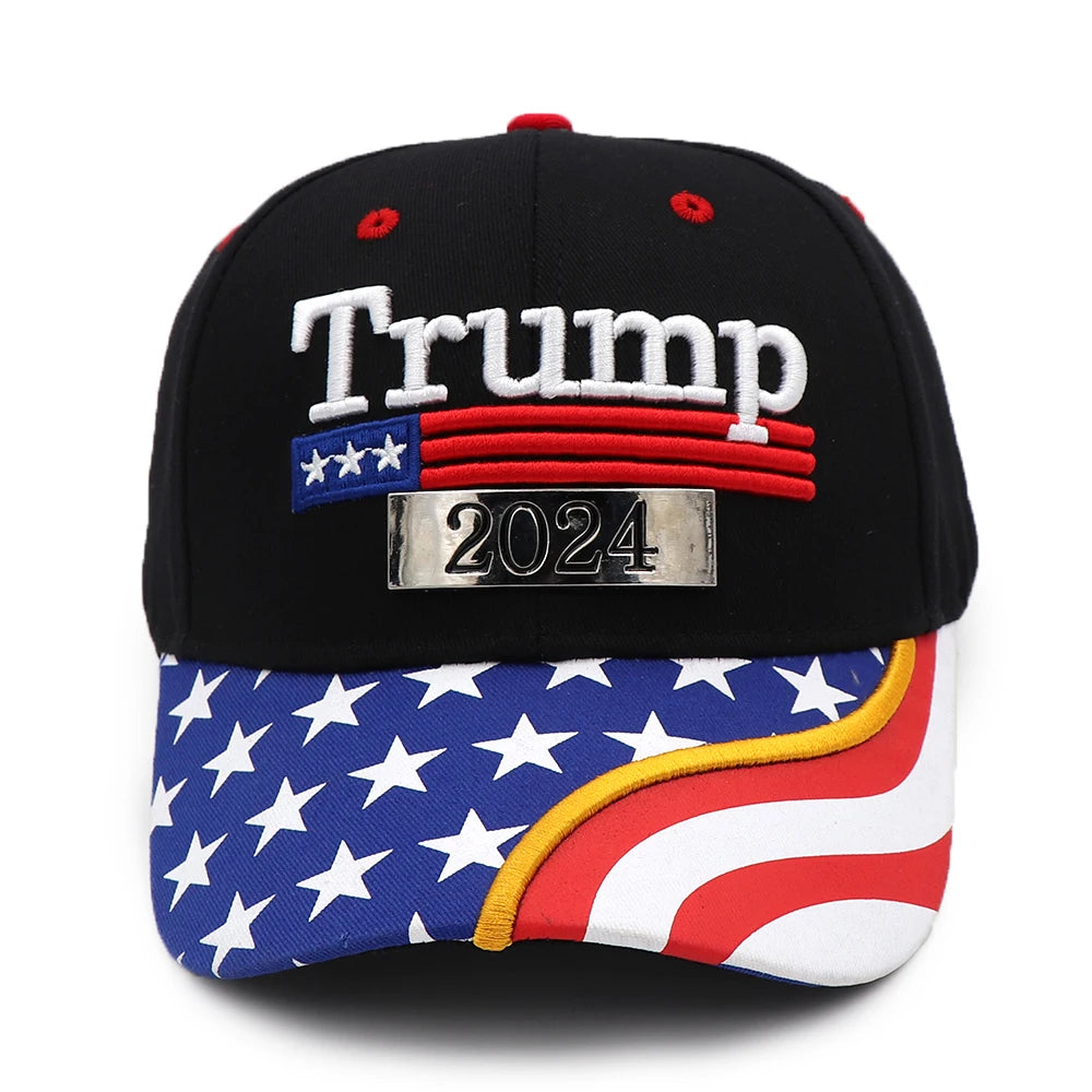 Donald Trump 2020 Changed To 2024 Cap USA Flag Baseball Caps Keep America Great Snapback President Hat 3D Embroidery Wholesale