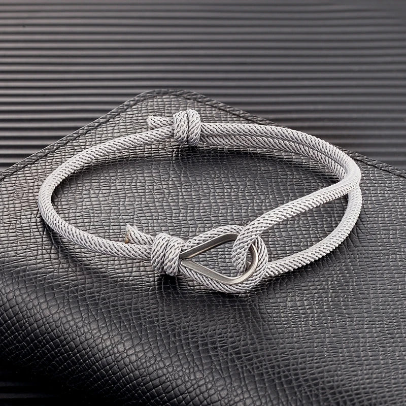 MKENDN Men Nautical Bracelet Adjustable Rope Bracelet With Stainless steel carabiner For Women Outdoor Survival Jewelry