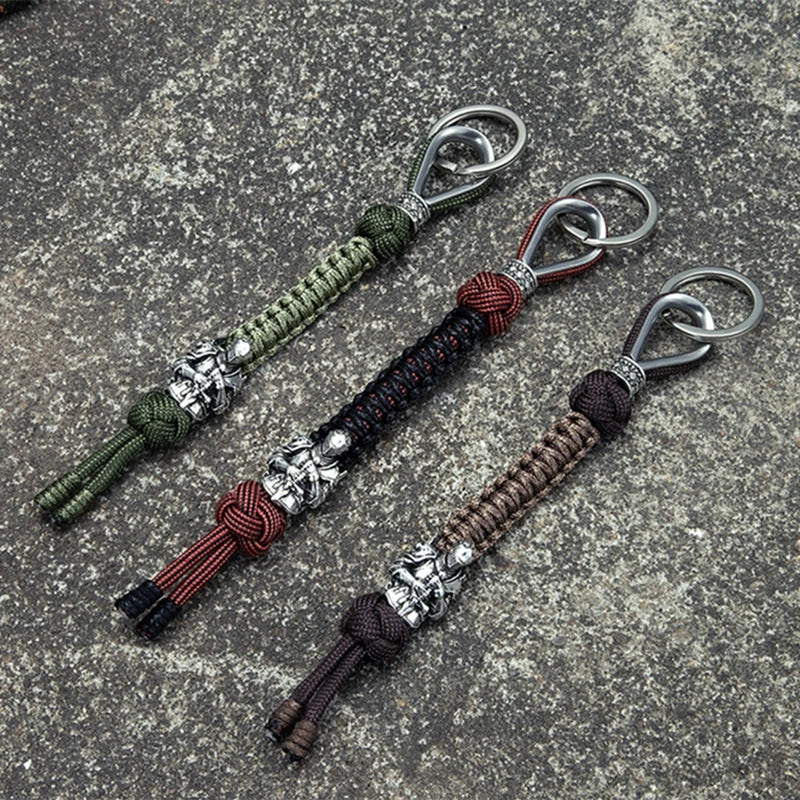 MKENDN Ancient Greek Knights of the Round Table Paracord Keychain Lanyard Self-Defense Emergency Survival Backpack Knife Pendant - Madeinsea©