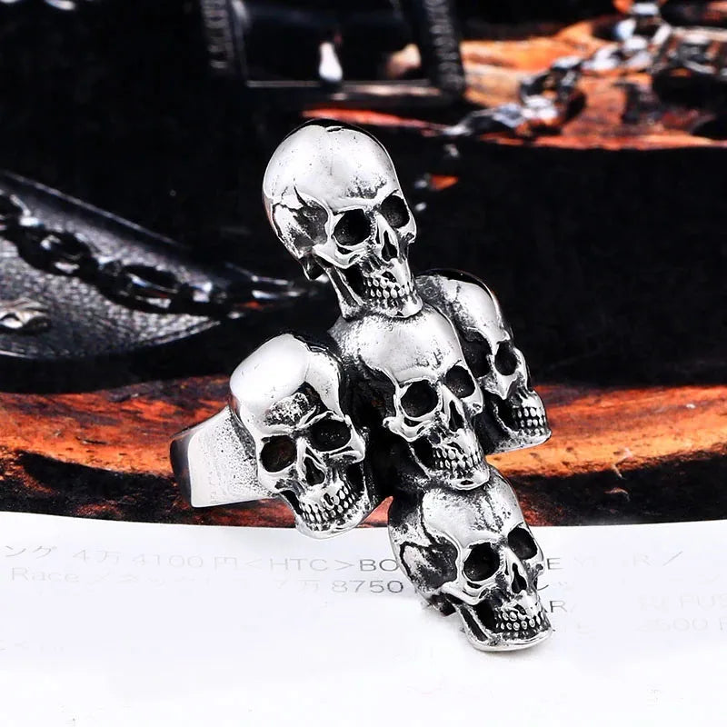Beier new store 316L Stainless Steel ring Fashion Cross Skull Men's Ring High-quality jewelry LLBR8-558R
