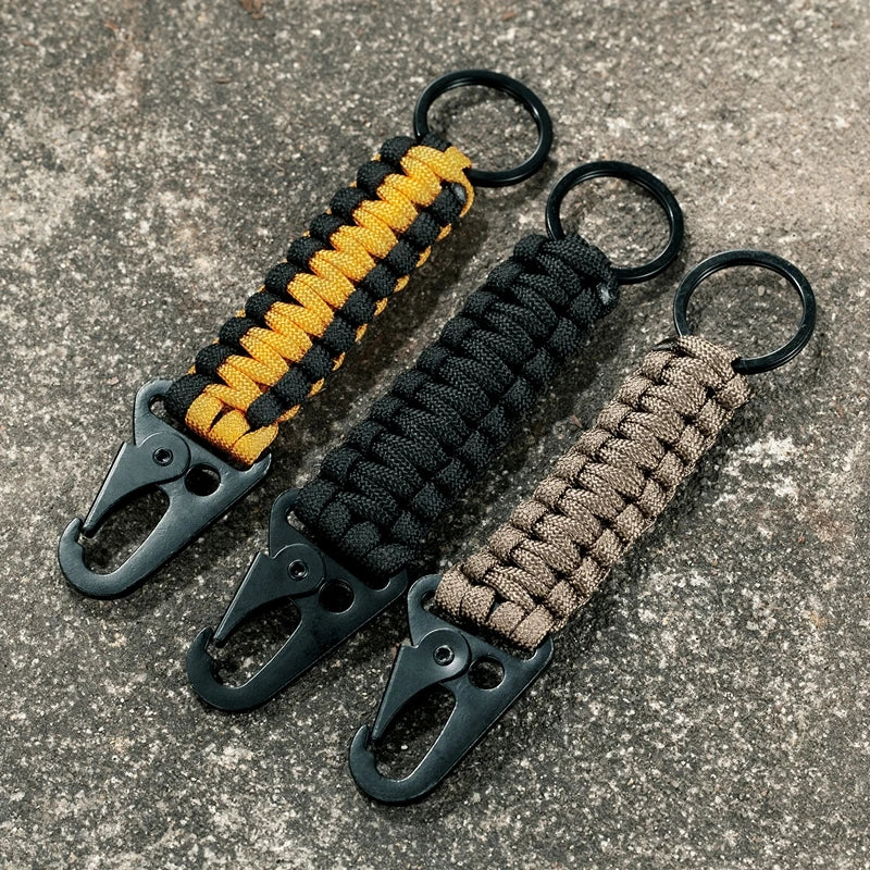 MKENDN Carabiner Umbrella Rope Keychain Outdoor Camping Climbing Tactical Survival Tool Eagle beak Snap Clip Lock Buckle Hook