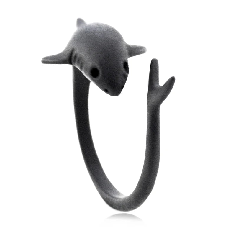 Adjustable 3D Shark Anel Men Ring Punk Fish Anillos Bague Femme Rings For Women Jewelry Anillos Mujer Accessories Lover Gifts