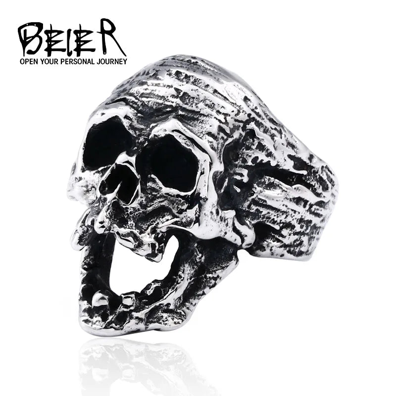 BEIER 316L stainless steel Devil Skull Men's Ring Punk Rock drop shipping High Quality Jewellery LLBR8-497R
