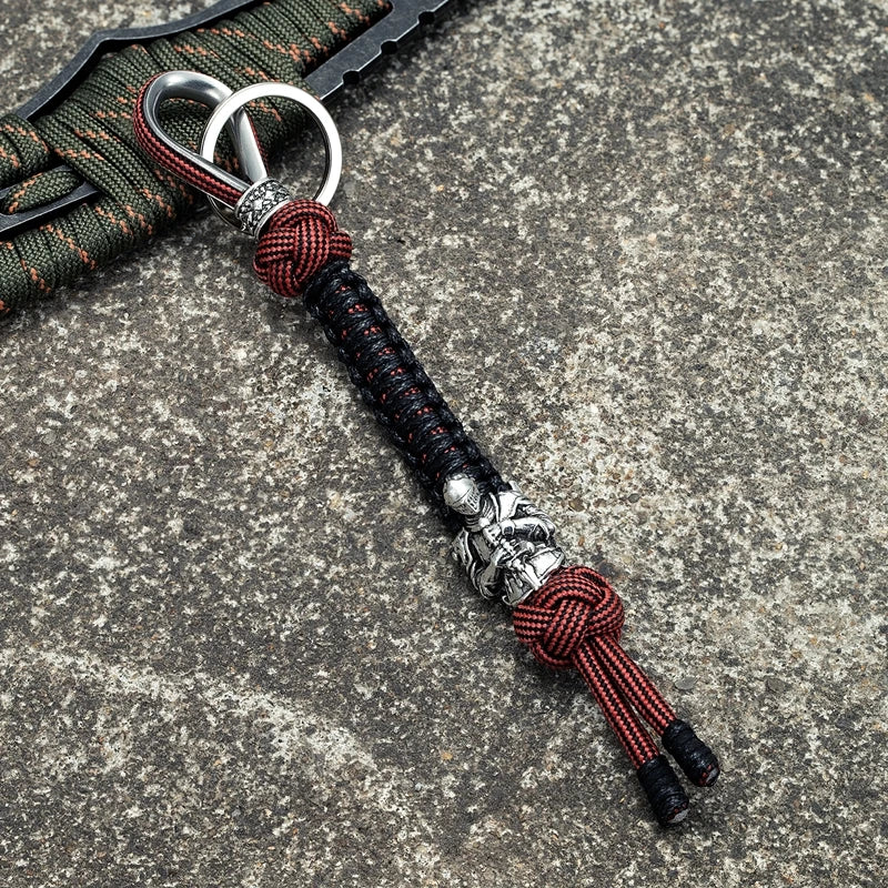 MKENDN Ancient Greek Knights of the Round Table Paracord Keychain Lanyard Self-Defense Emergency Survival Backpack Knife Pendant - Madeinsea©