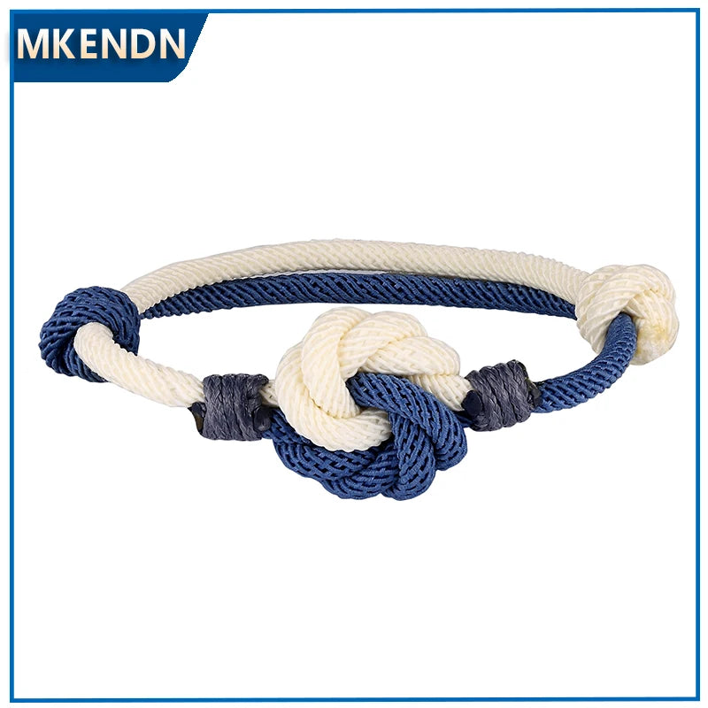 MKENDN Two-color Flowers Lucky Hand Rope For Women Mandala Flower Couple Bracelet Best Friend Gifts Love Jewelry