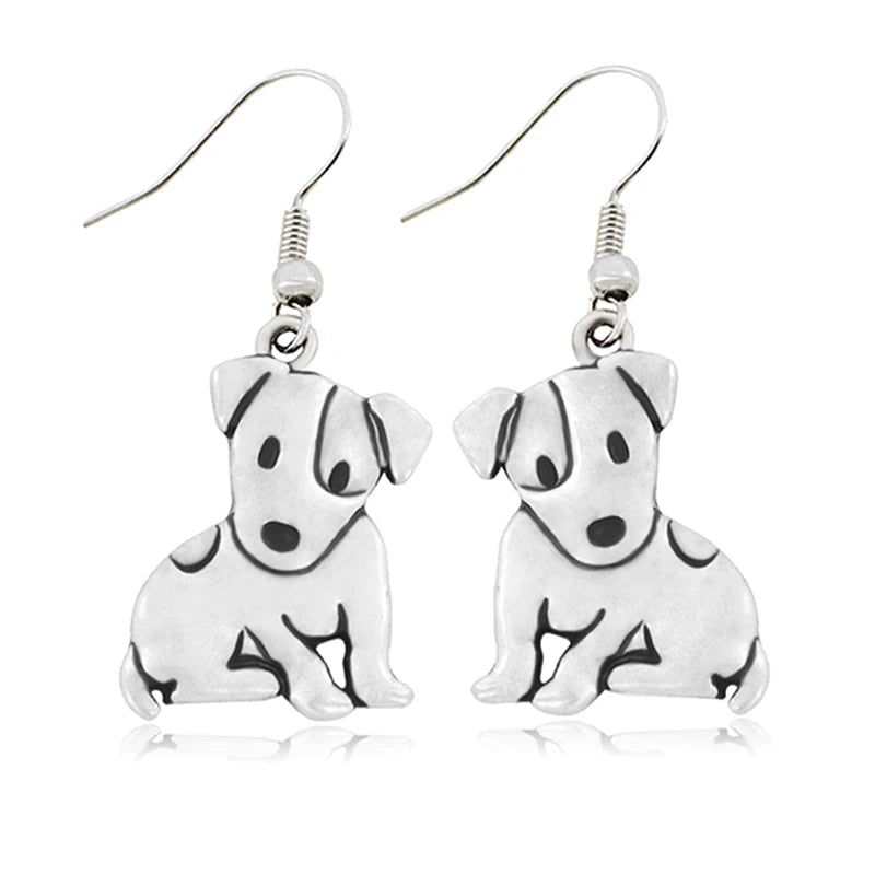 New Fashion Jack Russell Dangle Earrings For Women Brincos Boho Cute Dog Earring Pendientes Mujer Jewelry Best Gift Bijoux