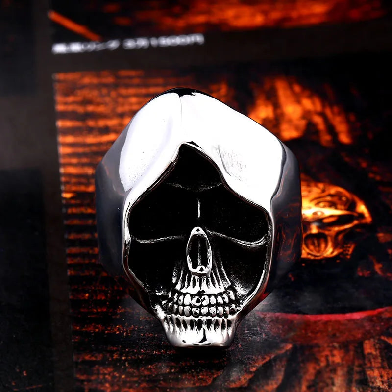 Beier nouveau magasin 316L acier inoxydable vintage sorcier crâne conception bague pour hommes gothique mode haute qualité bijoux LLBR8-659R