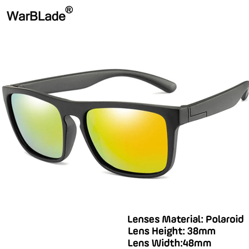 WarBlade New Kids Silica Soft Sunglasses Polarizing Square Boys Girls Brand Eyeglasses Infant UV400 Breakproof Sunglasses - Madeinsea©