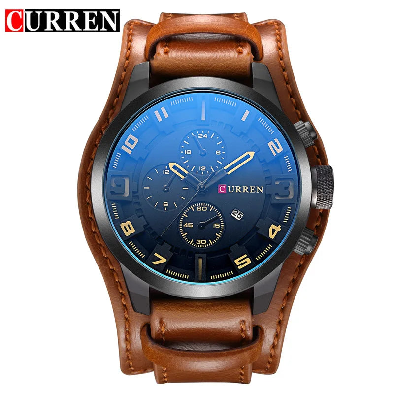 Nouvelles montres CURREN de marque de luxe pour hommes, montre à quartz avec bracelet en cuir, montre-bracelet de sport décontractée, horloge de date, Relojes 8225