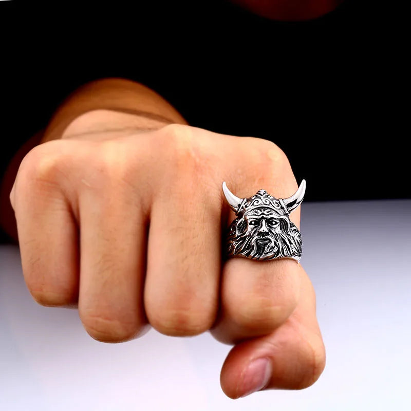 BEIER 316L acier inoxydable nez Vikings Odin 's Symbol homme bague scandinave Myth bijoux Amulette Vintage LLSMR005R