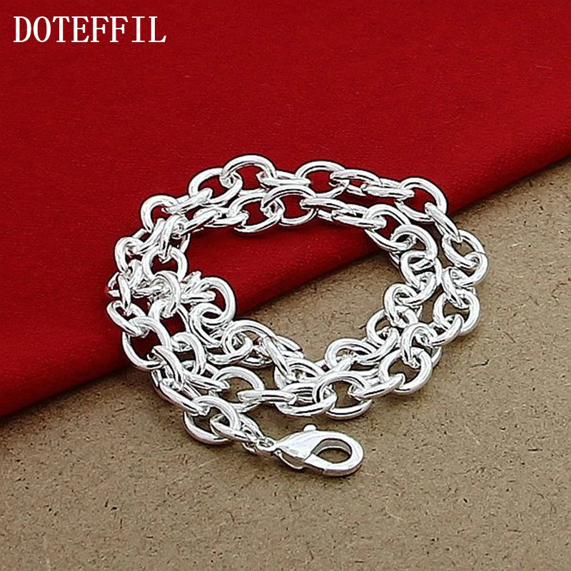 DOTEFFIL 925 Sterling Silver 18 Inch Original Basic Chain Necklace Lobster Clasp For Women Men Jewelry