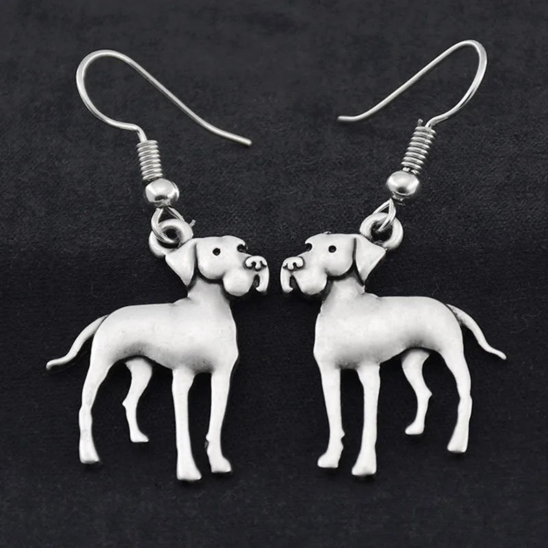 Vintage 3D Great Dane Drop Big Earring Dog Charms Bohe Earrings For Women Brincos Long Earings fashion Jewelry Pendientes Mujer