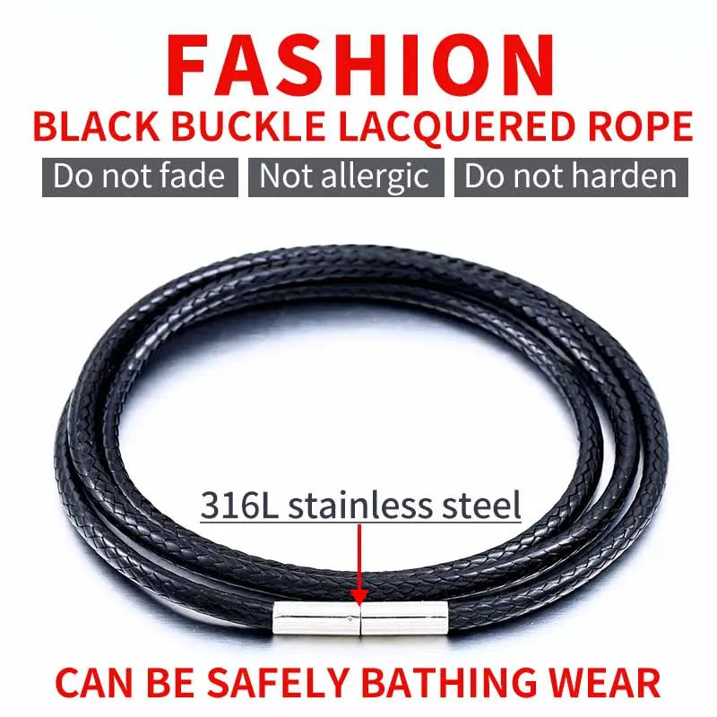 Beier 316L stainless Korean version of silicone leather necklace simple fashion high quality jewelry gift BRPSXL012 - Madeinsea©