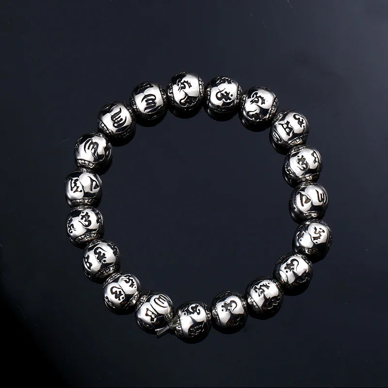 Beier 316L Stainless Steel bracelet Fashion Ball Bracelet Mystery Spell Buddhist Rune High Quality Jewelry Gift LLBC8-052R