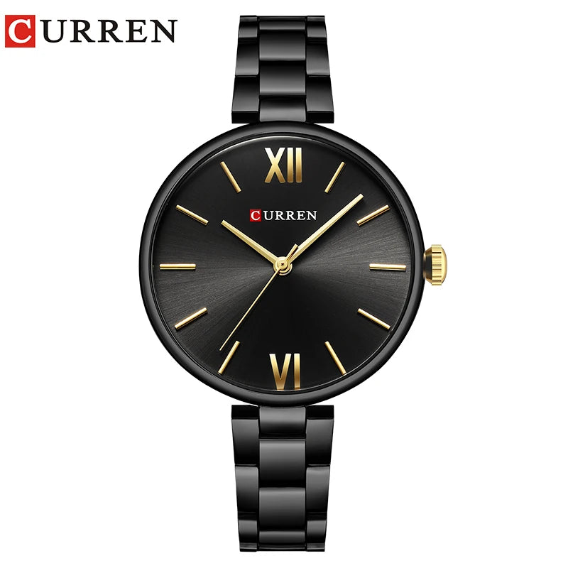 CURREN Women Watch Fashion Luxury Watch Reloj Mujer Stainless Steel Female Clock Quartz Bracelet Wrist Watch Clock Gift