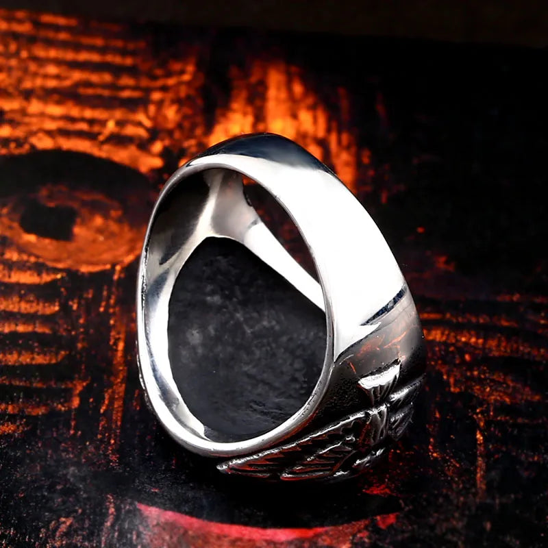 Bague en acier Beier New Store Bague pour homme avec serpent hexagonal et étoile de David, bijoux tendance LLBR8-572R