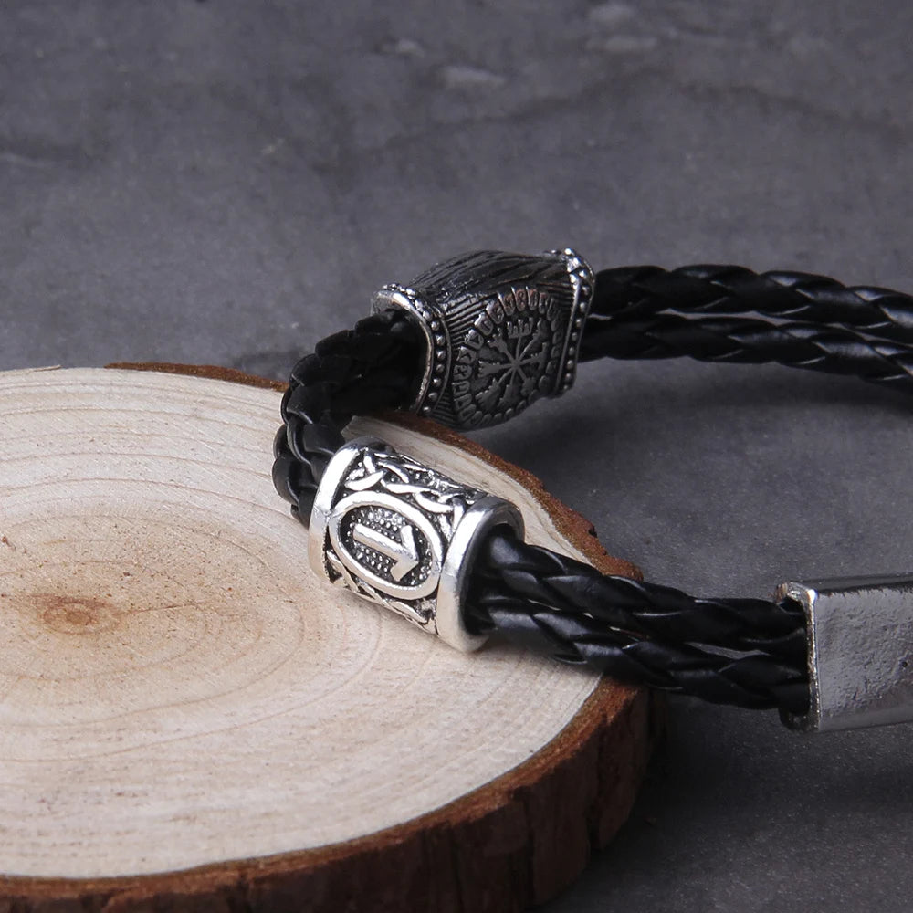 Nordic Runes Talisman Vegvisir Compass Bracelet - Madeinsea©