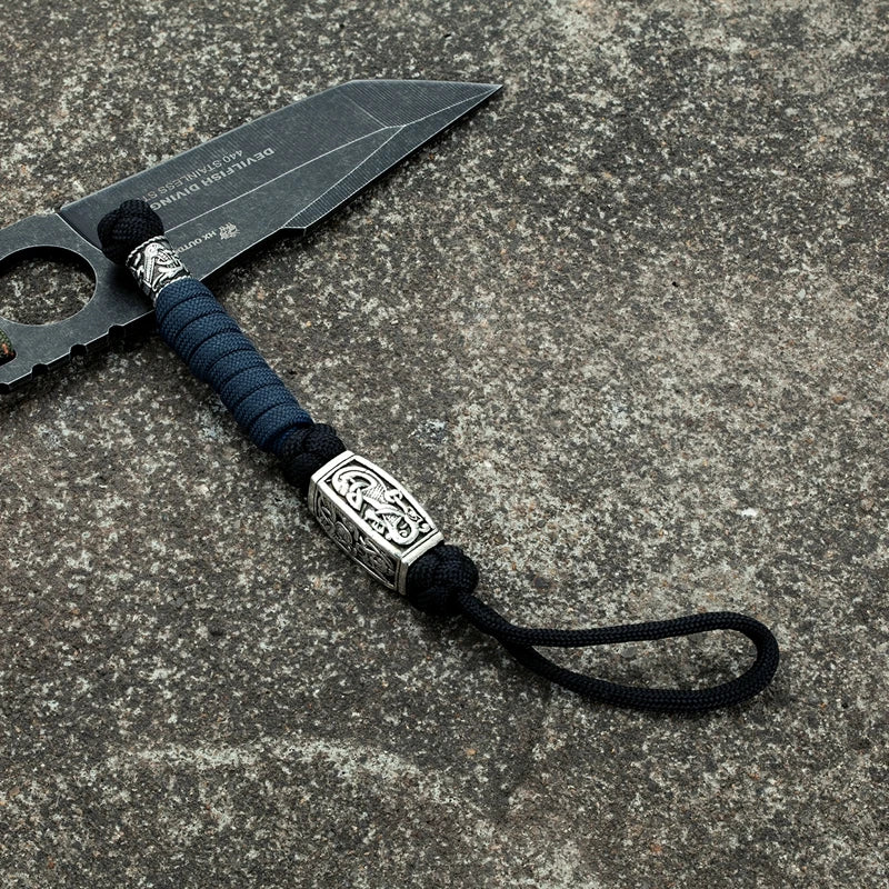 New Viking Norse Pirates Rune Amulet Paracord Lanyard Keychain With The Selected Knife Bead Sword Lanyard Handmade Jewelry Gift