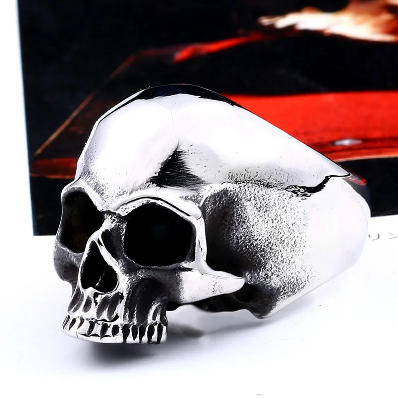 BEIER 316L stainless steel Vintage skull men's ring punk party rock high quality jewelry gift LLBR8-706R