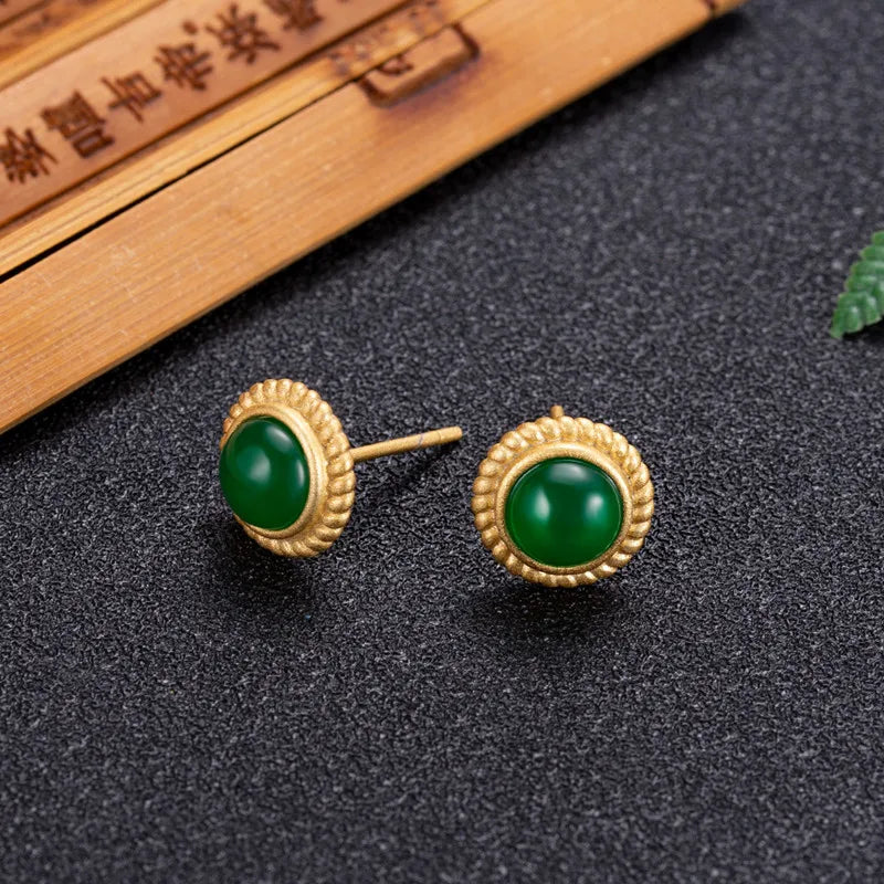 100% 14K Gold Diamond Jewelry Stud Earring for Women Bohemia Engagement Irregular Aros Mujer Oreja 14 K Gold Earring Box