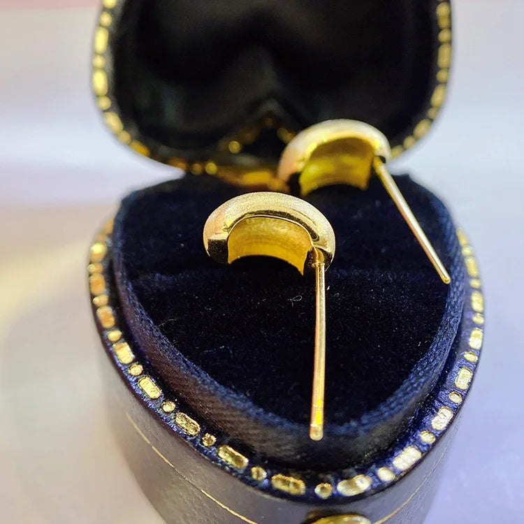 18K Gold Earring for Women Real Gold Jewelry Anillos De Bizuteria Anillos Mujer Gemstone Earrings Box Engagement Femme Earring