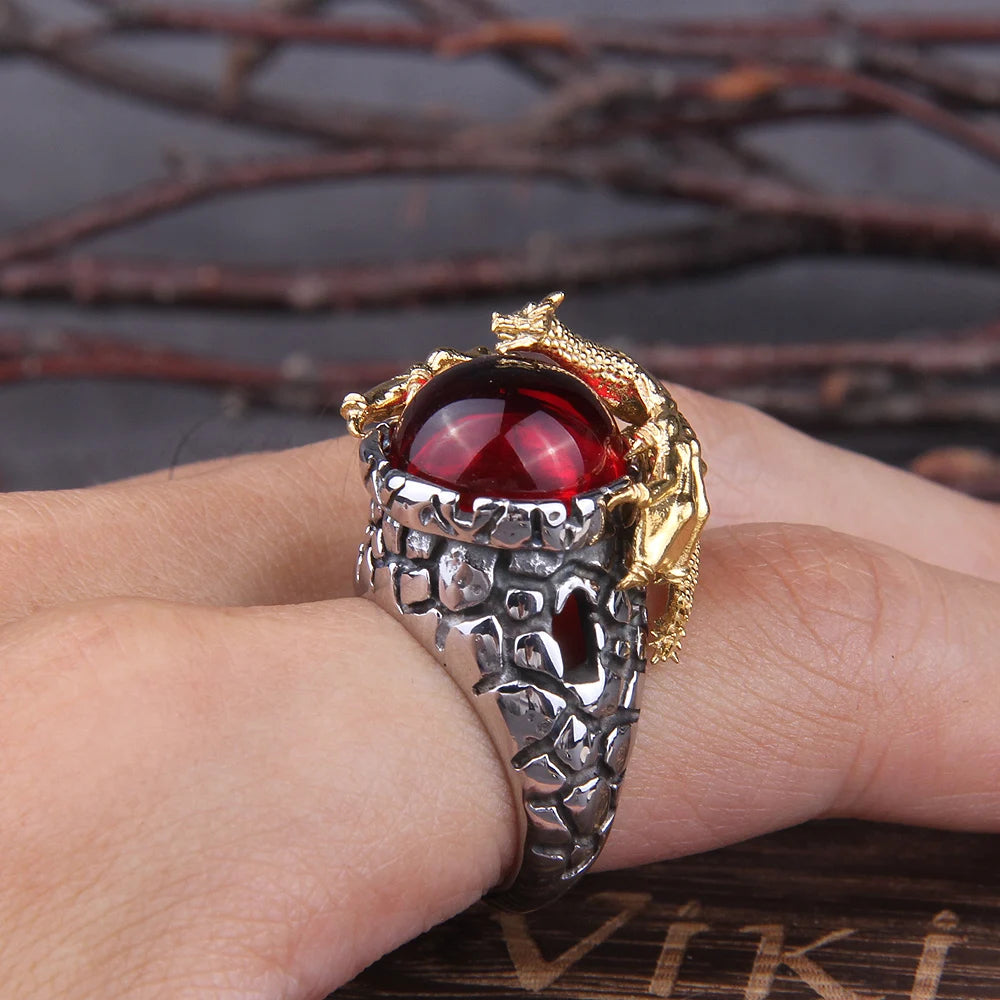 Viking Style Ouroboros Snake Ring for Men - Madeinsea©