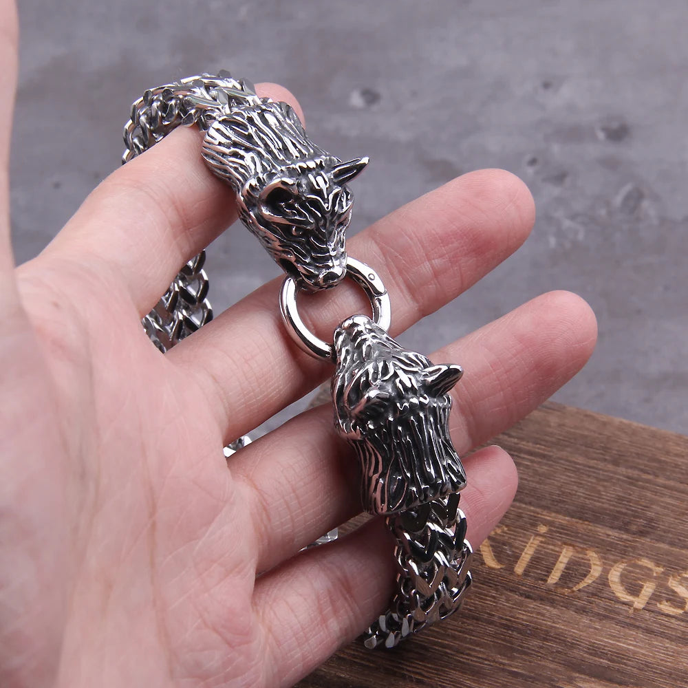 Viking Wolf Charm Bracelet - Madeinsea©