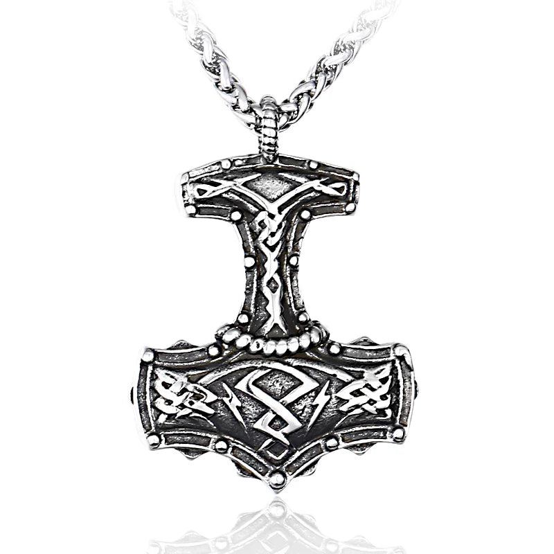 Collier pendentif viking nordique en acier inoxydable 316L Beier en corne de mouton bijoux païens de mode de haute qualité BP8-378