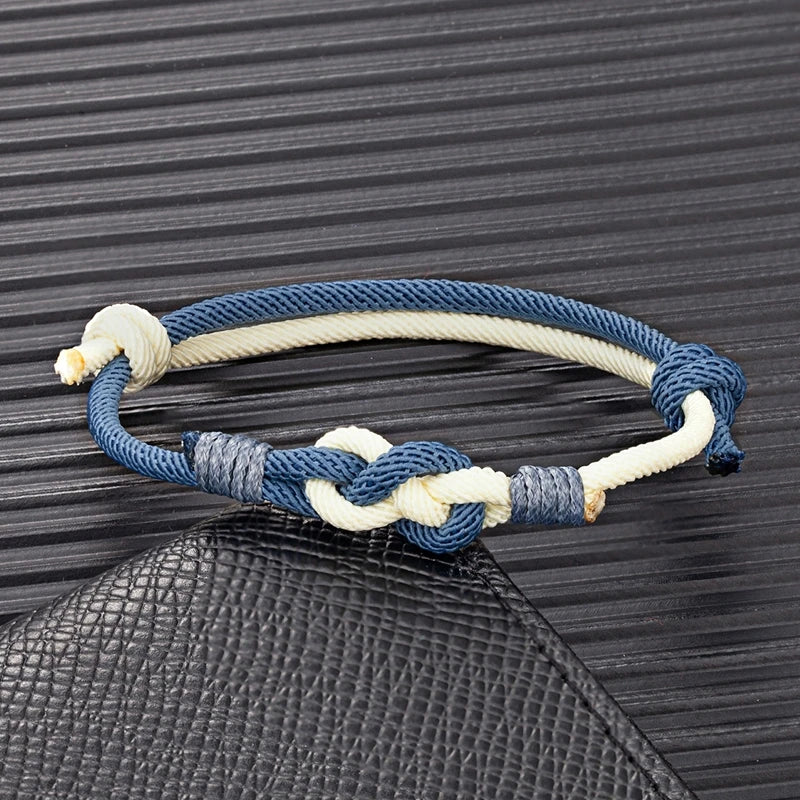 MKENDN Lucky Men Women Sauvignon Blanc knot Rope Bracelet For Lovers Distance Couple Bracelet Minimalist Yoga Meditation Gifts