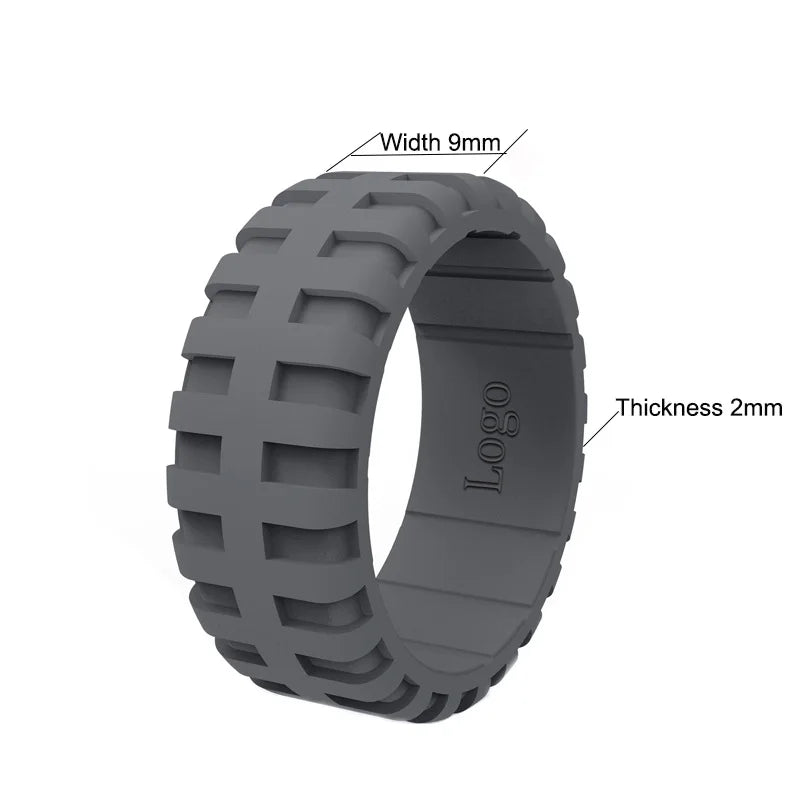 Silicone Tire Style Wedding Ring For Men