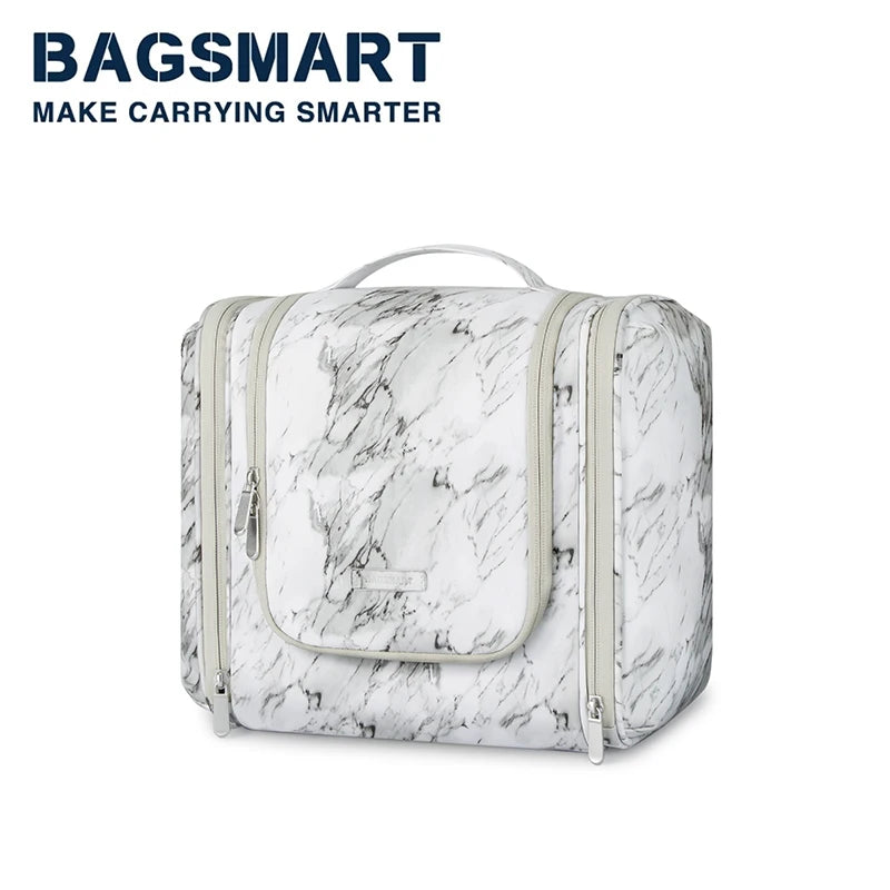 BAGSMART Large Toiletry Makeup Bag Hanging Travel Toiletry Bags for Women Waterproof Cosmetic Make Up Travel organizer Bags
