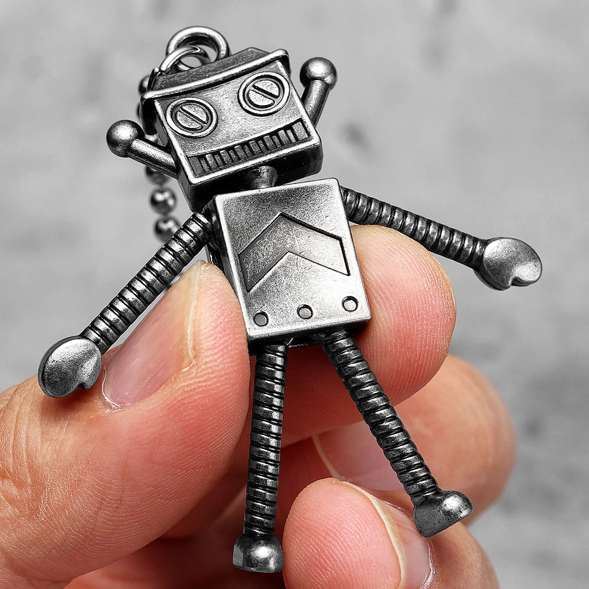 Steampunk Robot Pendant Men Retro Necklace Stainless Steel Chain Punk Rock Jewelry for Male Rider Gift Accessories Dropshipping