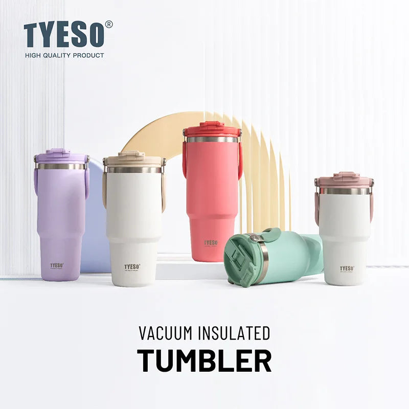 Tyeso Stainless Steel Coffee Cup Cold And Hot Double-layer Insulated Cup Tumbler Thermo Water Bottle Car Travel Mug Vacuum Cup