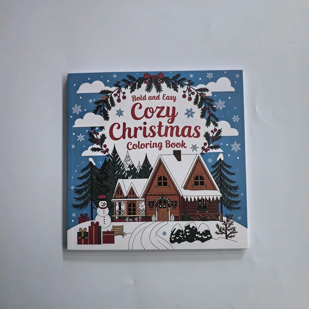 Cozy Christmas Coloring Book Bold and Easy Coloring For Adults And Teens Christmas Gift English Version