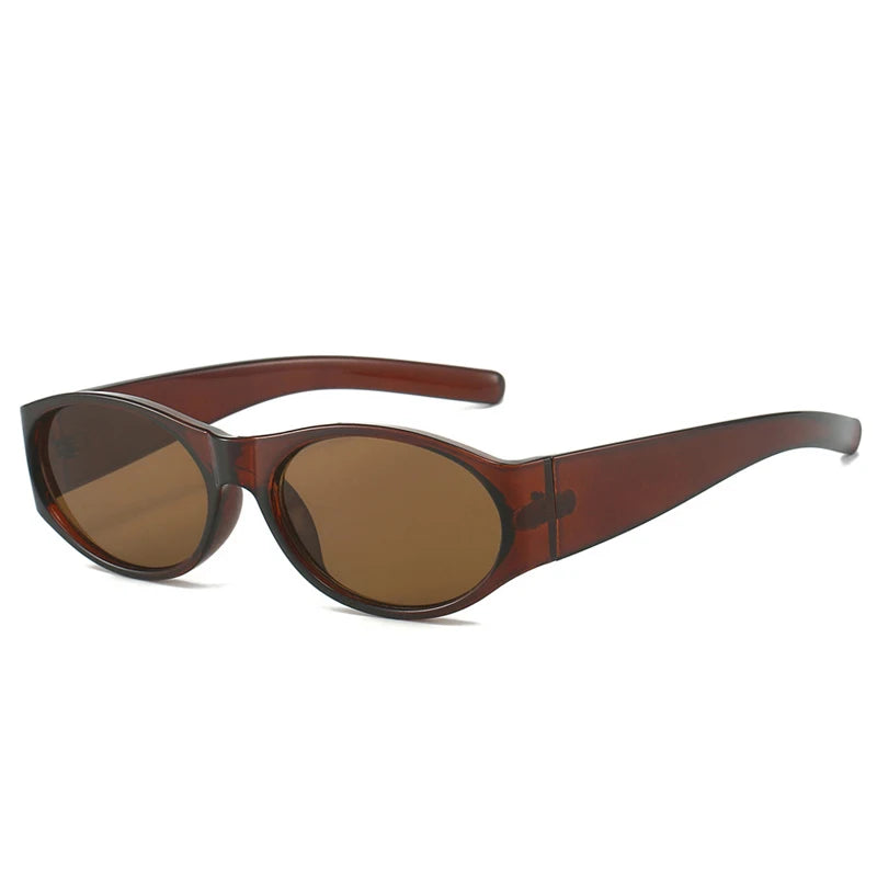 Trend Oval Sunglasses Women New Fashion Luxury Brand Design Round Sun Glasses Ladies Classic Punk Big Frame Goggle Eyewear UV400