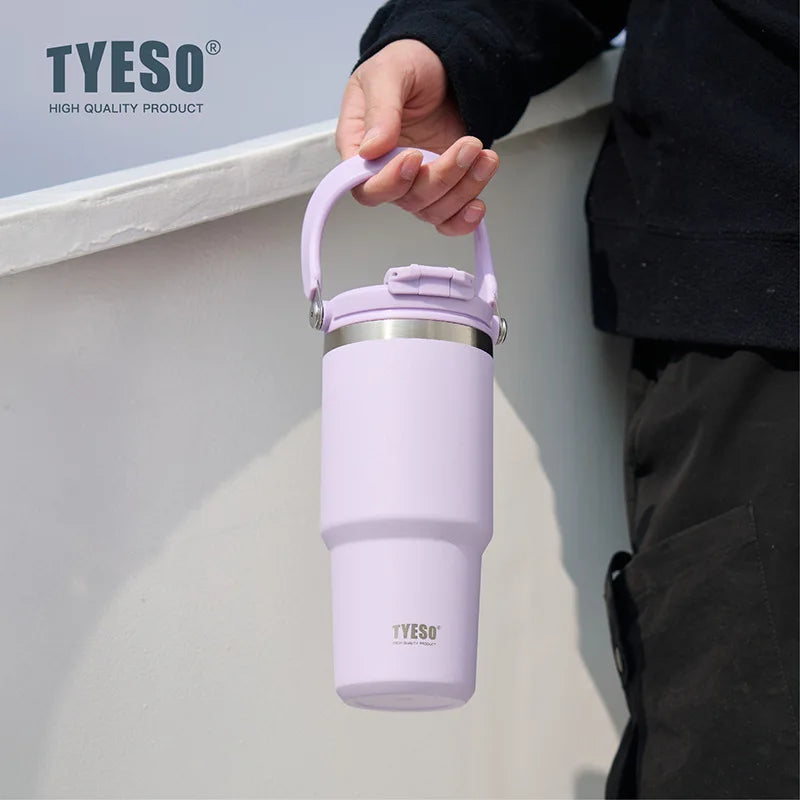 Tyeso Stainless Steel Coffee Cup Cold And Hot Double-layer Insulated Cup Tumbler Thermo Water Bottle Car Travel Mug Vacuum Cup