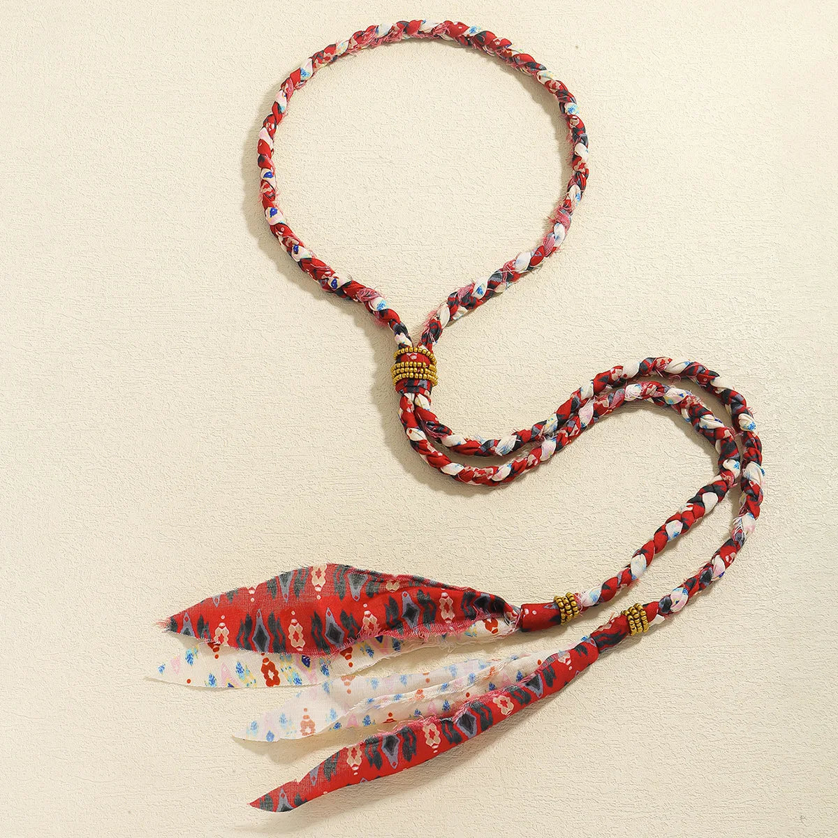 ZAA's New Handmade Woven Tie Style Scarf Necklace