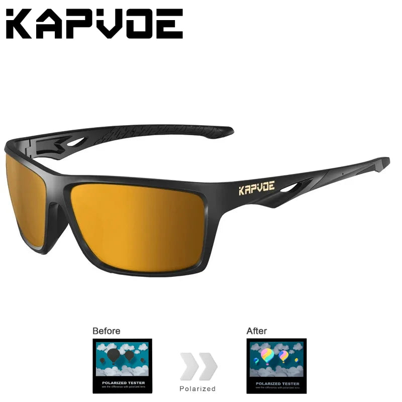 Kapvoe Polarized Hiking Eyewear Sunglasses for Men UV400 Lens Sunglasses Glasses PC Lens Glasses HD Lens Outdoor Sunglasses 2025
