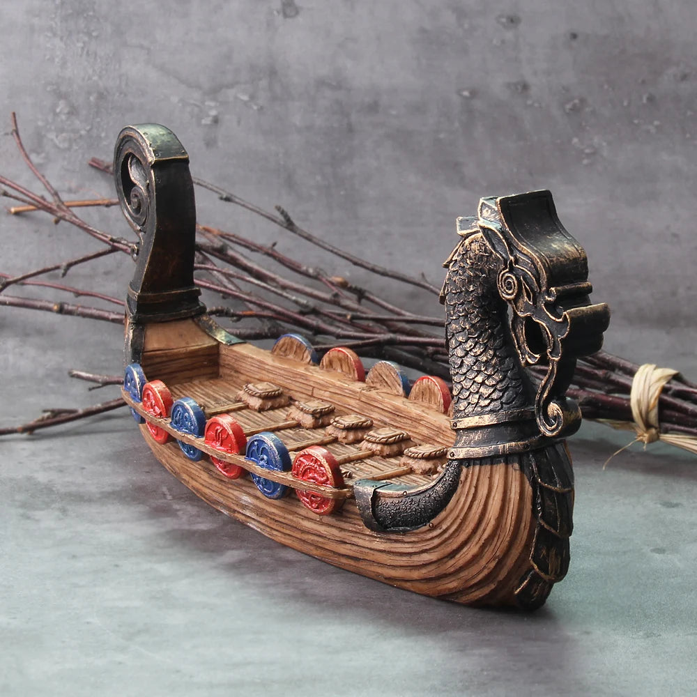 Viking Dragon Resin Boat