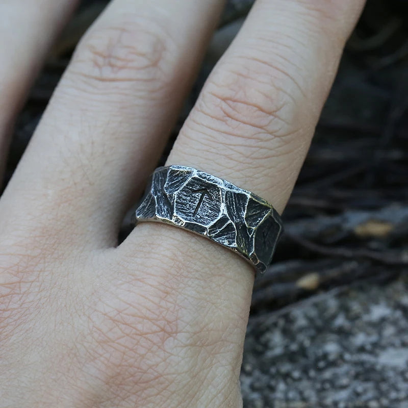 Viking Nordic Style Ring with Runes - Madeinsea©