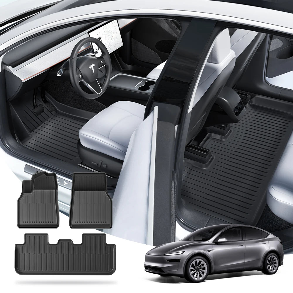 YZ For Tesla Floor Mat Model Y Juniper 2025 Car Trunk Mat Luggage Mat TPE waterproof Anti-Slip Set Floor Liner Mat - Madeinsea©