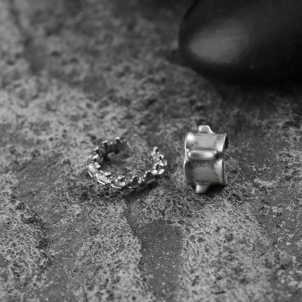 MKENDN Ohrclips aus 925er Sterlingsilber in Form eines Schafsrückens – Ohrclips für Damen und Herren, ohne Piercing, künstliche Knorpelohrringe