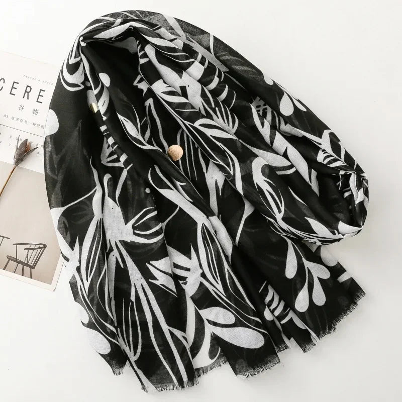 Women Scarf Shawl Bohemia Style Outfit Tassel Pashmina Muslim Hijab Wrap Lady Viscose Bufanda Foulard