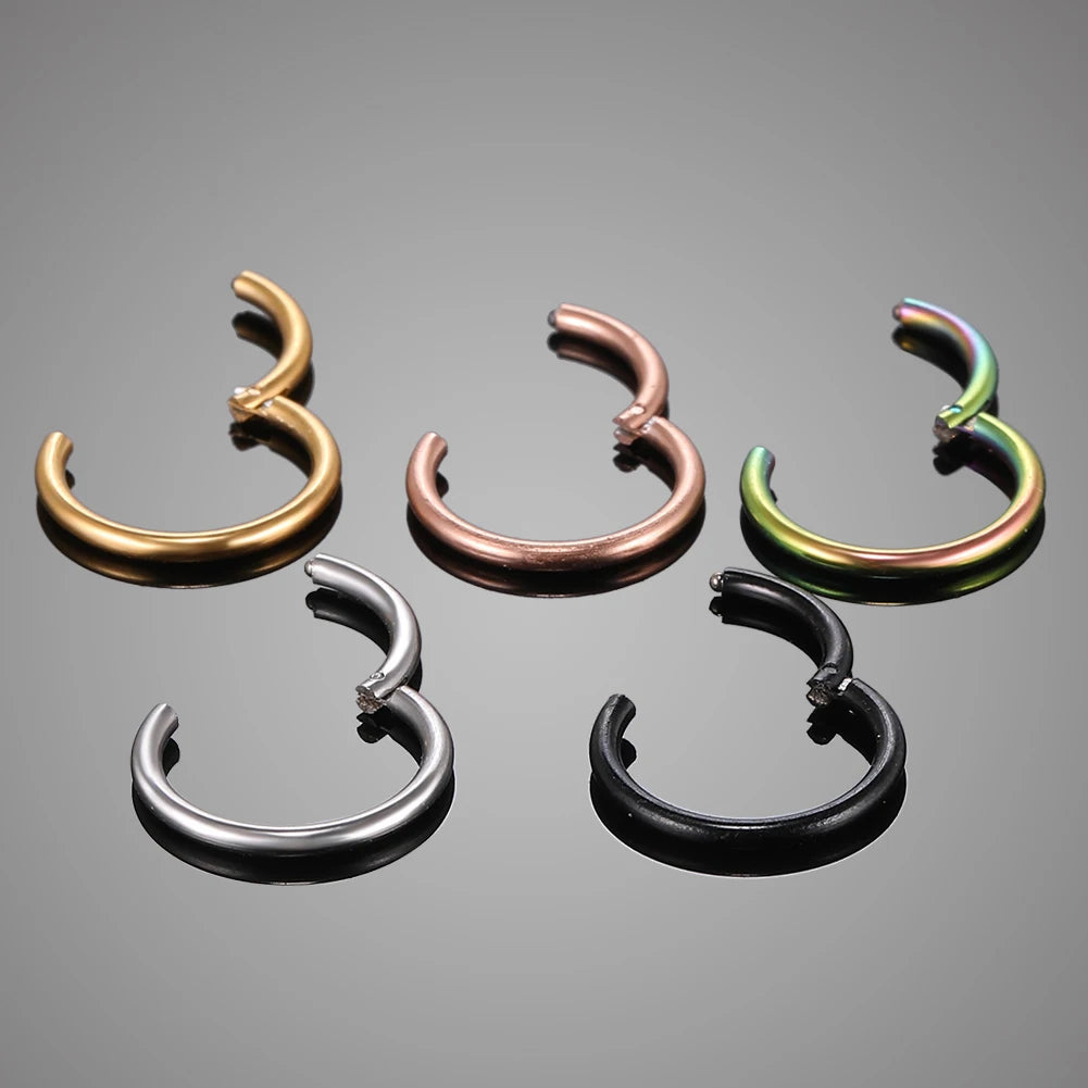 Piercing Surgical Steel Hinged Nose Ring - Madeinsea©