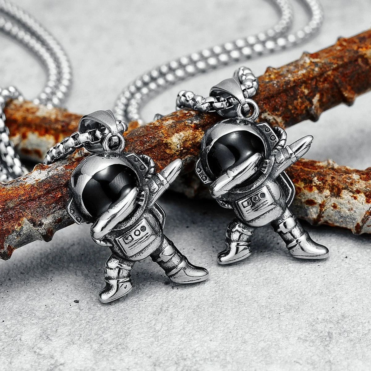 Colliers d'astronautes Dab en acier inoxydable pour hommes, pendentif Swag Hip Hop Rap, chaîne de fête pour amis, couples, bijoux cadeau, livraison directe