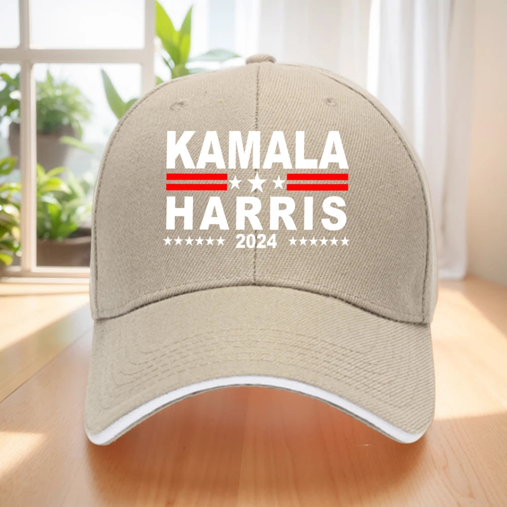 Kamala Harris Baseballkappe, Unisex-Baseballmütze, atmungsaktiv, modische Baseballkappe, verstellbar, politische Papa-Mütze zum Wandern und Angeln
