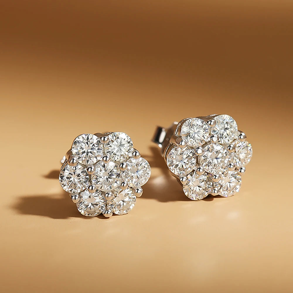 Serenity 3mm D Color Moissanite Earrings For Women Wedding 100% S925 Sterling Silver Plated 18K Stud EarringS Plated 18K Jewelry